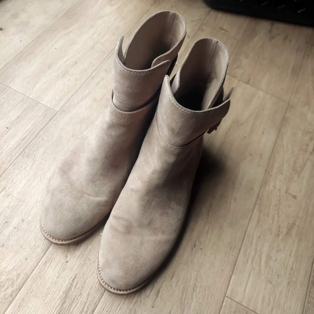 10m Tory Burch Brooke Ankle Bootie Beige Suede Moto Boots Womens‎
